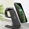 THEHIDDENAISLE - 3 In 1 Fast Charging Station Wireless Charger Stand Wireless Quick Charge Dock For Phone Holder