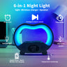 THEHIDDENAISLE - New 6 In 1 Smart Remote Control Bluetooth-compatible Ambience Intelligent LED Table Lamp Multi-function Wireless Charger Night Light Bluetooth-compatible Speaker